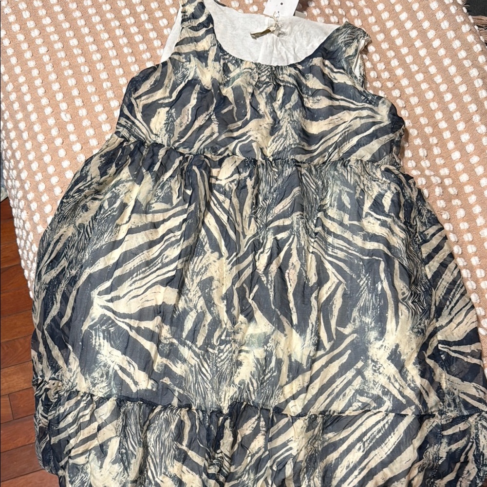 Zebra Print Sleeveless Dress